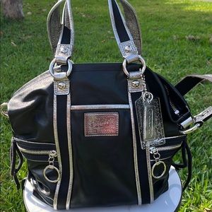 COACH Poppy Spotlight Metallic Glam Tote